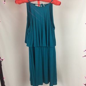 American Eagle Teal Flow Dress Low Back